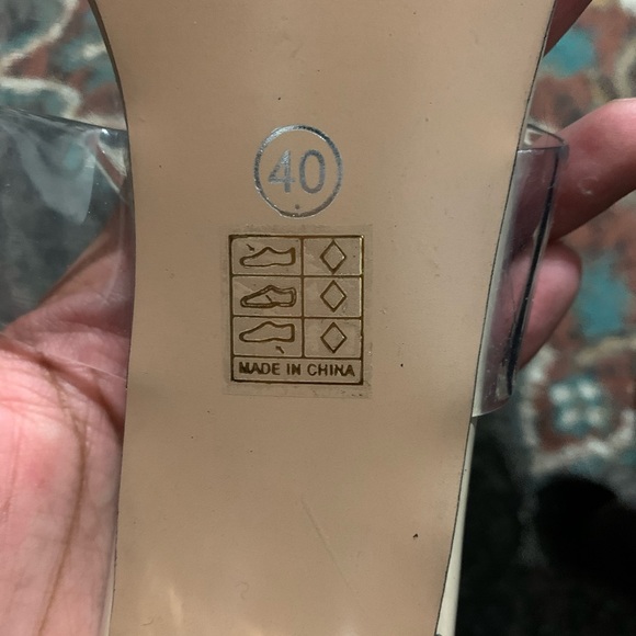 Clear chunk heel sandals NEVER WORN - Picture 3 of 3